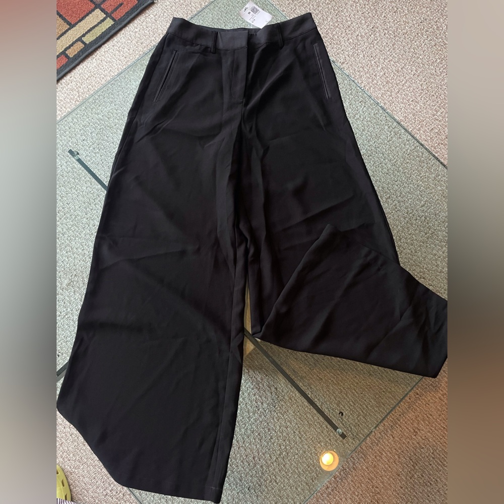 Black flare slacks